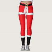 Kerstrode Elf Santa Claus leggings (Voorkant)