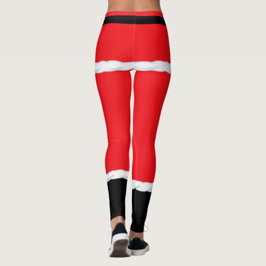 Kerstrode Elf Santa Claus leggings (Achterkant)