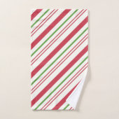 kerstrode en groene Snoepjes en stripes Bad Handdoek (Handdoek)