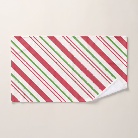 kerstrode en groene Snoepjes en stripes Bad Handdoek (Handdoek)