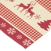 Kerstrode en witte tafelrunner 16 x 108 inch lange tafelloper (Hoek)