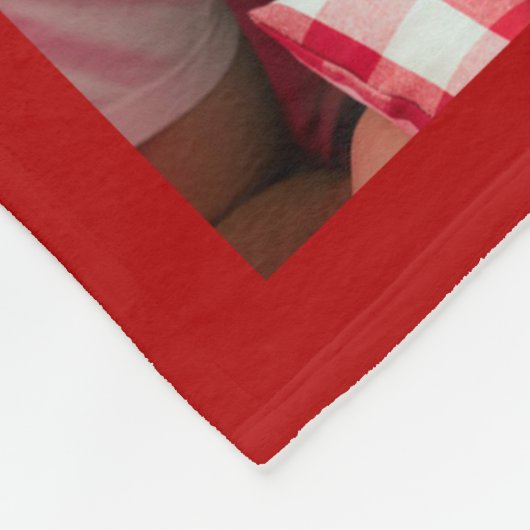 Kerstrode familie foto Collage DYI Sjabloon Fleece Deken (Hoek)