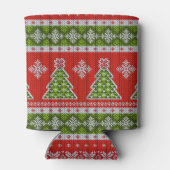 kerstrode Feestdagen Blikjeskoeler (Achterkant)