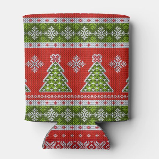 kerstrode Feestdagen  Blikjeskoeler (Achterkant)