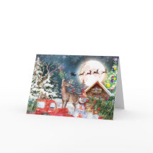 Kerstrode Feestdagen voor Kerstmis: Santa Rustige 