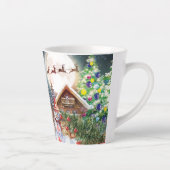 Kerstrode Feestdagen voor Kerstmis: Santa Rustige  Latte Mok (Rechts)