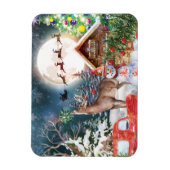 Kerstrode Feestdagen voor Kerstmis: Santa Rustige Magneet (Verticaal)