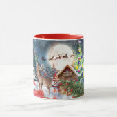 Kerstrode Feestdagen voor Kerstmis: Santa Rustige Mok (Midden)