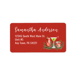 Kerstrode feestelijke cocktails retouradres etiket