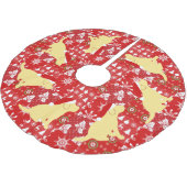 kerstrode, gele labrador Puppies Kerstboom Rok (Gekanteld)