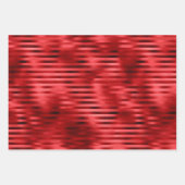 kerstrode glitter Sparkle Stripes Inpakpapier Vel (Voorkant 3)