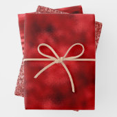 kerstrode glitter Sparkle Stripes Inpakpapier Vel (In situ)