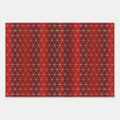 Kerstrode gouden groene geometrische patronen inpakpapier vel (Voorkant 3)