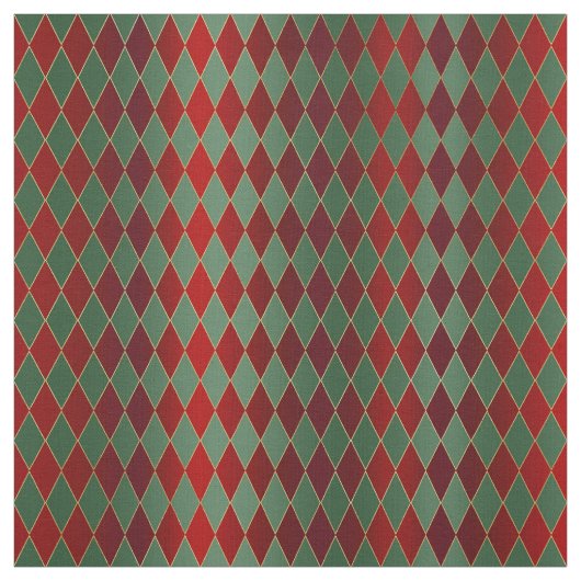 Kerstrode gouden Harlequin Stof (Swatch)