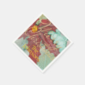 Kerstrode goudkleurige goudstak servet (Hoek)