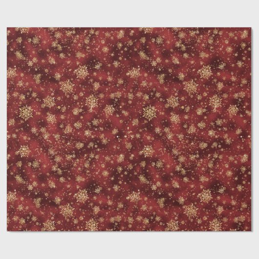 kerstrode goudluxe geometrische patroonomhulling cadeaupapier (Vlak)