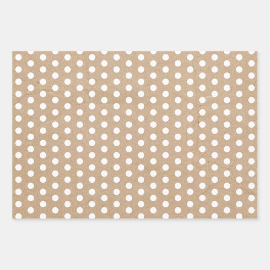 Kerstrode groene en witte kraft poka Dots Inpakpapier Vel (Voorkant 3)