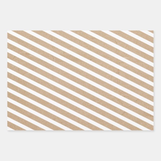 Kerstrode, groene en witte strepen, bijtende Kraft Inpakpapier Vel (Voorkant 3)