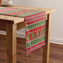 Kerstrode groene Feestdagen Elegant Korte Tafelloper