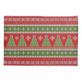 Kerstrode groene Feestdagen Elegant Kussensloop (Achterkant)