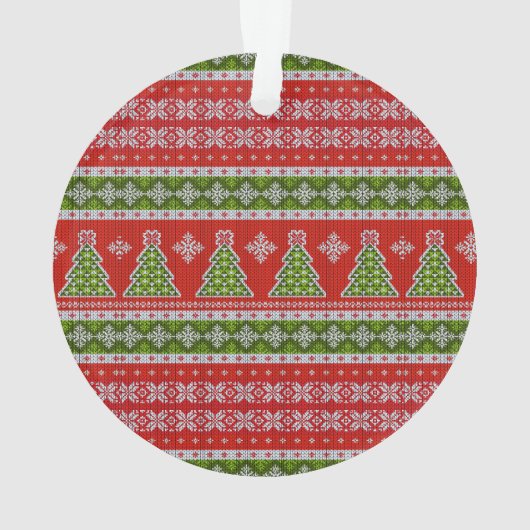 Kerstrode groene Feestdagen Elegant Ornament (achterkant)