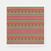 Kerstrode groene Feestdagen Modern Servet (Voorkant)