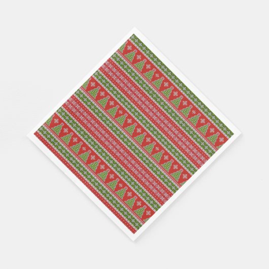 Kerstrode groene Feestdagen Modern Servet (Hoek)