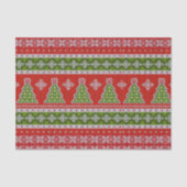 Kerstrode groene Feestdagen Modern Tissuepapier (Voorkant)