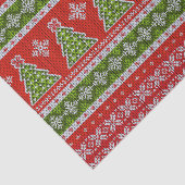 Kerstrode groene Feestdagen Modern Tissuepapier (Detail)