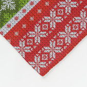 Kerstrode groene Feestdagen stijlvol Fleece Deken (Hoek)