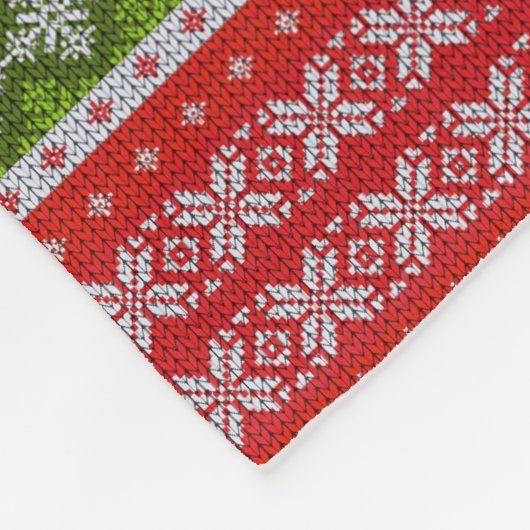 Kerstrode groene Feestdagen stijlvol Fleece Deken (Hoek)