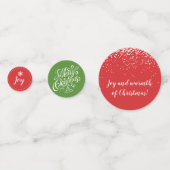 Kerstrode groene reuzenbril voor Ivy Typografie Confetti (Achterkanten)