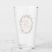 Kerstrode groene reuzenbril voor Ivy Typografie Glas (Achterkant)