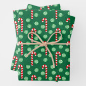 kerstrode groene snoepriet inpakpapier vel (In situ)