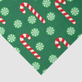 kerstrode groene snoepriet tissuepapier (Detail)