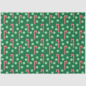 kerstrode groene snoepriet tissuepapier (Voorkant)