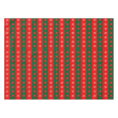 Kerstrode groene versieringen Snowflakes Holiday Tafelkleed (Voorkant (Horizontaal))