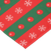 Kerstrode groene versieringen Snowflakes Holiday Tafelkleed (Gekanteld)