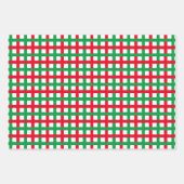 Kerstrode groene witte vlektartan gevlekt inpakpapier vel (Voorkant 2)