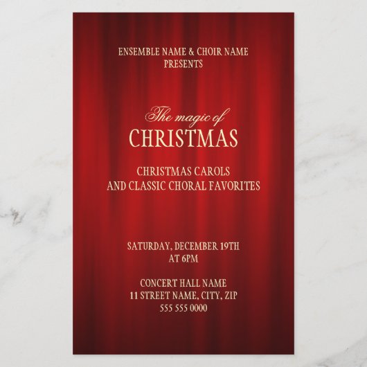 Kerstrode kaarsfeest vlieger flyer (Achterkant)