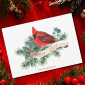 Kerstrode kardinaal feestdagenkaart