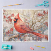 Kerstrode kardinaal tissuepapier (Craft)