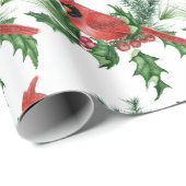 kerstrode kardinaal vogelpijn uit Brunch Cadeaupapier (Rol Hoek)