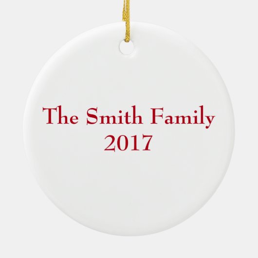 Kerstrode kerstballen met lint keramisch ornament (Achterkant)