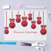 Kerstrode kerstballen met lint tissuepapier (Craft)