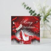 Kerstrode kerstfeestkerstkerstkerstkerstkerstkerst kaart (Staand voorkant)