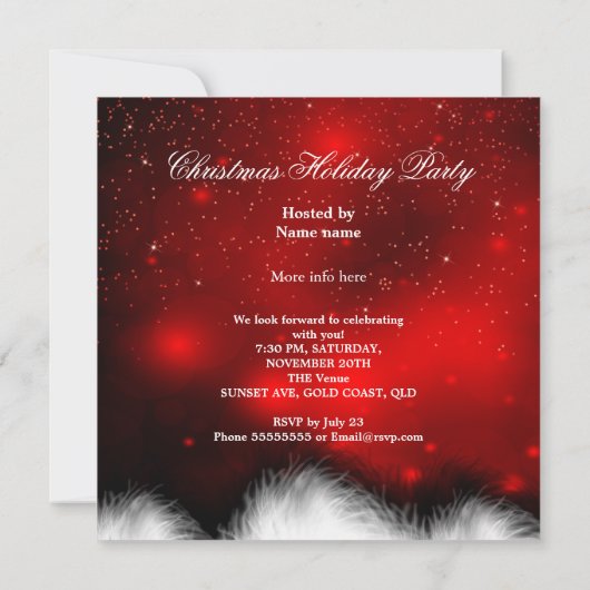 Kerstrode kerstfeestkerstkerstkerstkerstkerstkerst kaart (Achterkant)