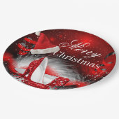 Kerstrode kerstfeestkerstkerstkerstkerstkerstkerst papieren bordje (Gekanteld)