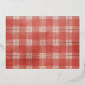  kerstrode kerstfoto Aangepaste foto Folie Feestdagenkaart (Achterkant)