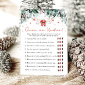 Kerstrode Kerstman over of onder Baby shower spel Kaart